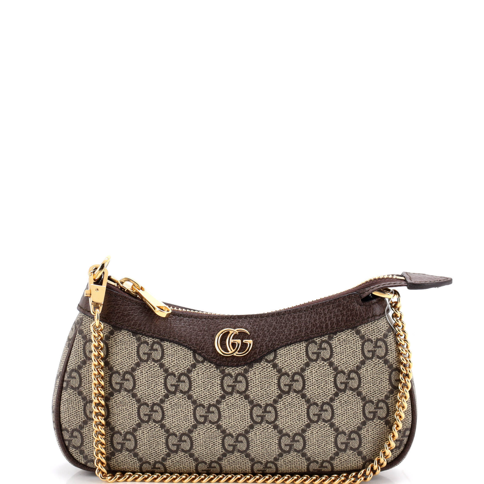 Gucci Mini Ophidia Charm Shoulder Bag Gg Coated Canvas With Leather